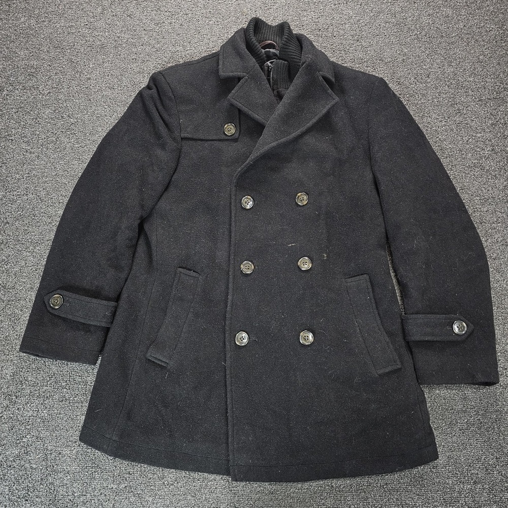 Ralph Lauren Jacket Adult 40r Wool Blend Trench Coat Peacoat Full Zip Button